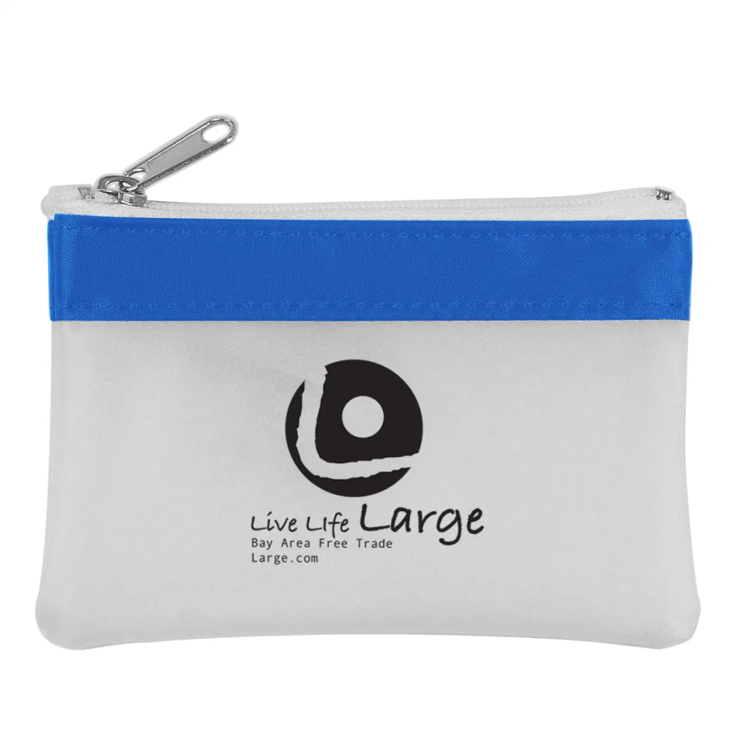 Custom Logo Cotton Canvas Coin Purse for Women Cheap Small Gift Zipper Wallet Key Money Bag