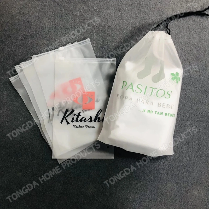 Customized Printed EVA Matte Frosted Plastic Garment Packaging Zipper Bags CPE PE Plastic T-Shirt Cosmetic Packing Bags Ziplock LDPE Packing Slider Clothes Bags