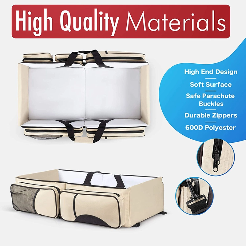 Portable Changing Table Infant Travel Bassinet Foldable Newborns Crib Diaper Bag