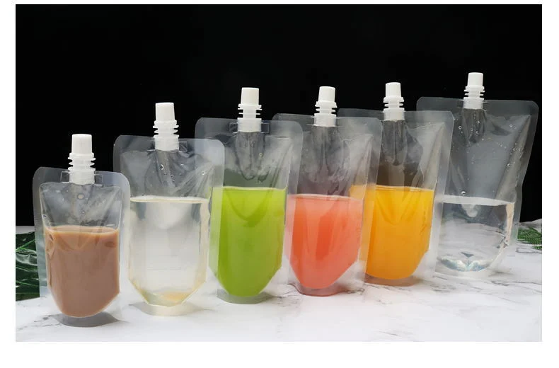 Liquid Plastic Foods Packaging Bag/ Sauce Spout and Stand up Bags, Plastic Drinking Bags Such as Juice, Puree, Liquid Mouthpiece etc.