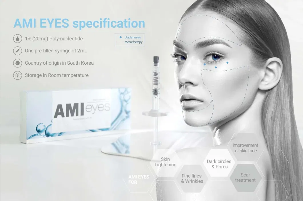 Richesse Eyes Pn Skin Booster Salmon DNA Anti-Aging Hyaluronic Acid Injection for Skin Regenerative Remove Bags and Dark Circles Ender The Eyes