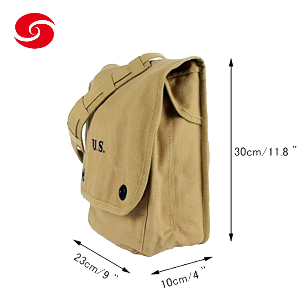 Ww2 Military Canvas Messenger Map Bag with Inner Pouch