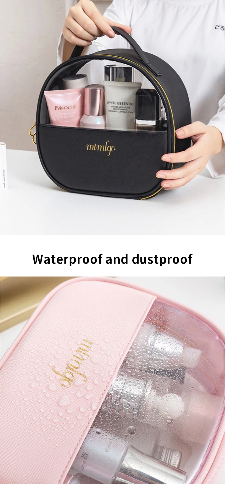 OEM Custom Nordic Private Label Purse Shape Waterproof Travel Toiletry Cosmetic Storage Makeup Kit Bag