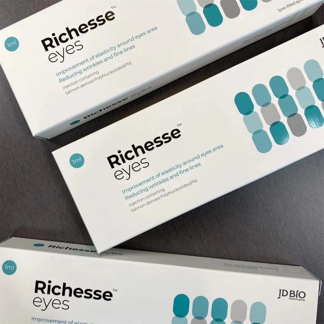 Richesse Eyes Pn Skin Booster Salmon DNA Anti-Aging Hyaluronic Acid Injection for Skin Regenerative Remove Bags and Dark Circles Ender The Eyes