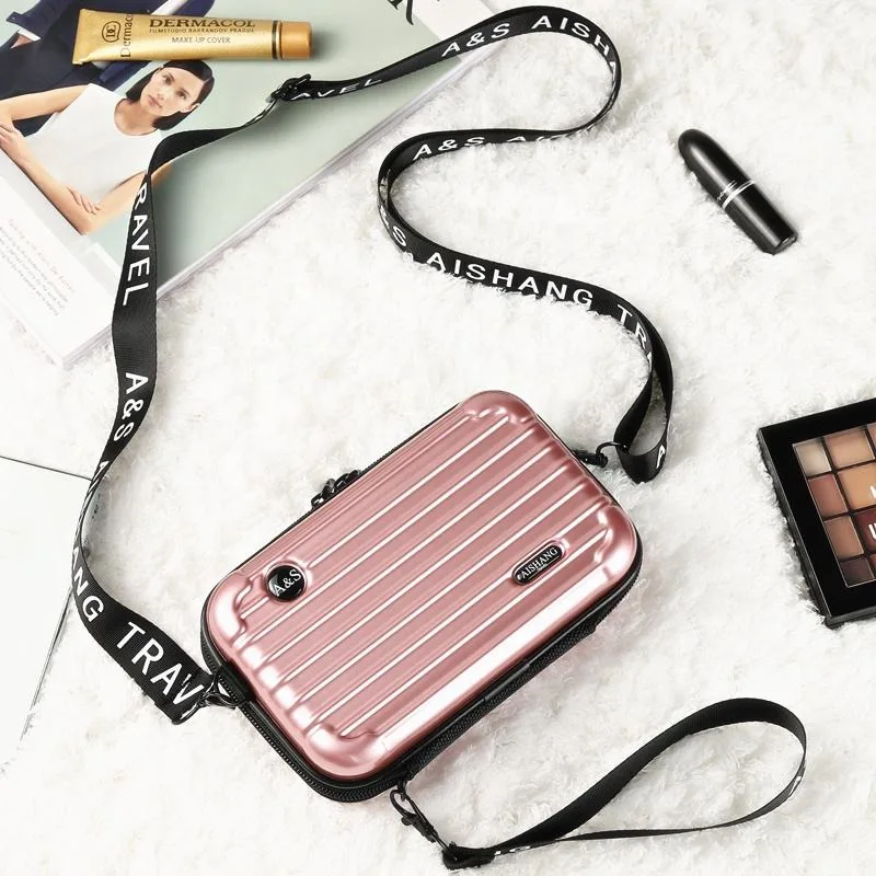 Low MOQ Zipper Toiletry Makeup Brush Waterproof Zip Lock ABS+PC Travel Cosmetic Bag