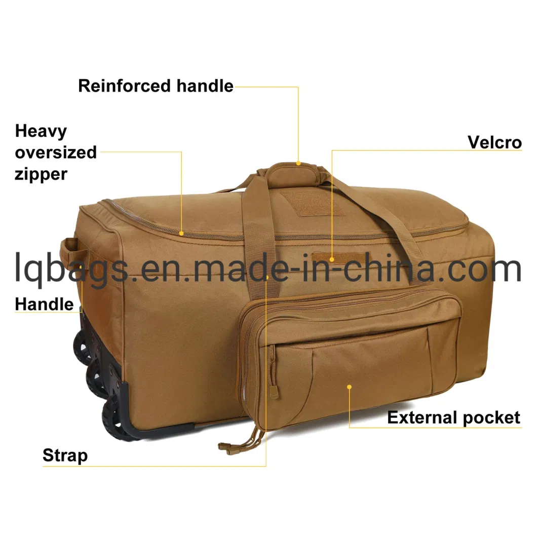 Military Tactical Duffle Bag Trolley Duffel Molle Bag