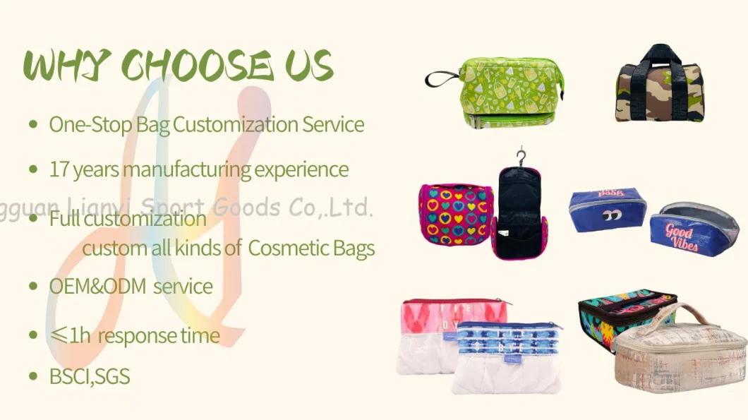 Wholesale Customize Logo Glam Nylon Makeup Purse Fashionable Beauty Bag for Stylish Individuals with Kulome Design