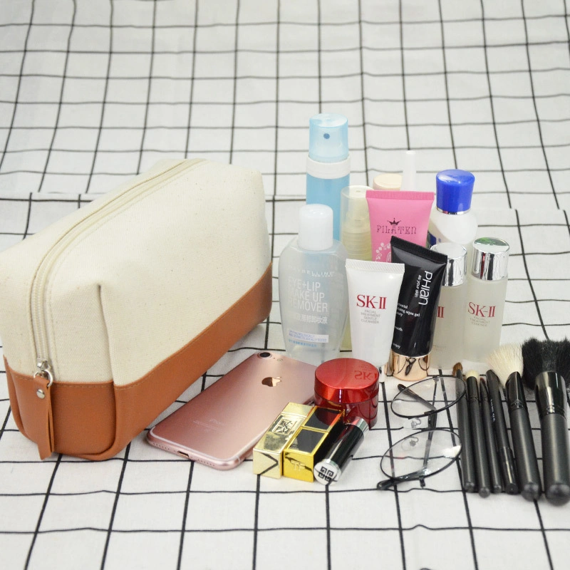 Wholesale Canvas Zipper Pouch Custom Cosmetic Bag Best Friend Gift Bridesmaid Gift Makeup Brush Bag