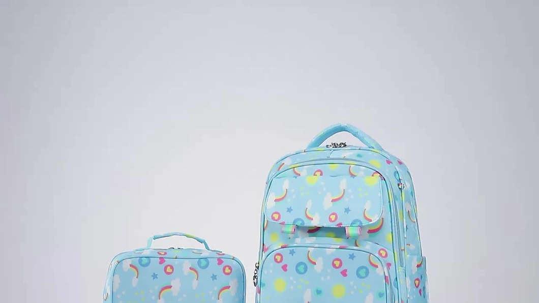 Leisure 3PCS Set Backpack Fashion Printing Design Student School Bag Set Sports Book Bags