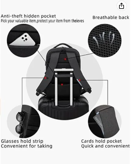 17 Inch Laptop Backpack Business Anti Theft Slim Durable School Backpack with USB Charging Bookbag for Boys Girls Man &amp; Woman Bag