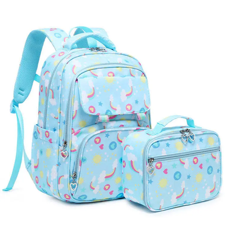 Leisure 3PCS Set Backpack Fashion Printing Design Student School Bag Set Sports Book Bags