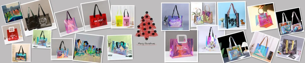 Exhibition Gift Bag Special Fashion PVC Hologram Handbags with PP Handle for Clothing &amp; Shoes