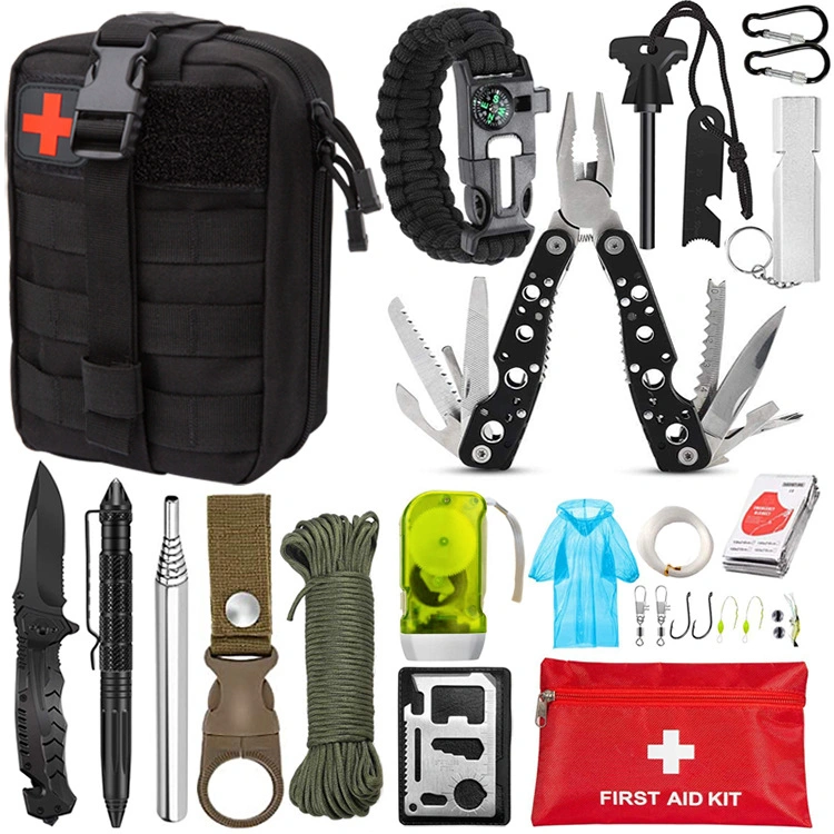 Outdoor Camping Equipment Survival Kit Multifunctional Sos Emergency Supplies Ifak Bag