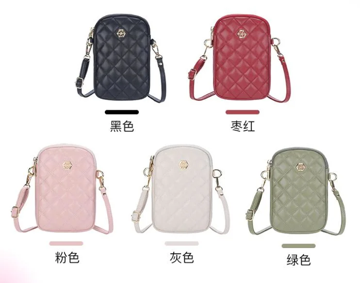 Fashion Phone Bag Ladies Vertical Wallets Large-Capacity Coin Purse Women Double-Layer Zipper Women&prime;s Messenger Bag