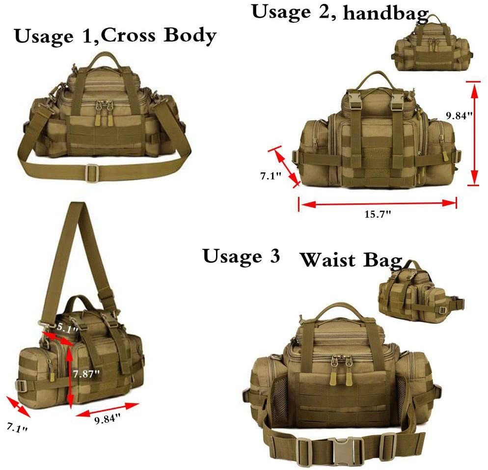 Tactical Sling Pack Bag Fanny Pack Waist Bag EDC Camera Bag Molle