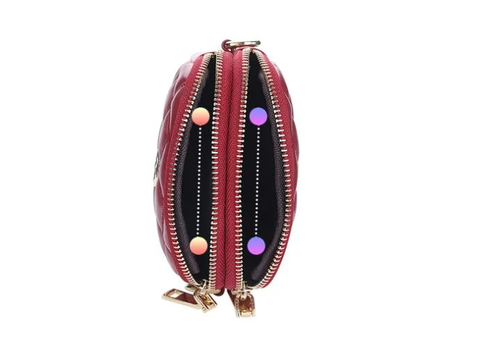 Fashion Phone Bag Ladies Vertical Wallets Large-Capacity Coin Purse Women Double-Layer Zipper Women&prime;s Messenger Bag