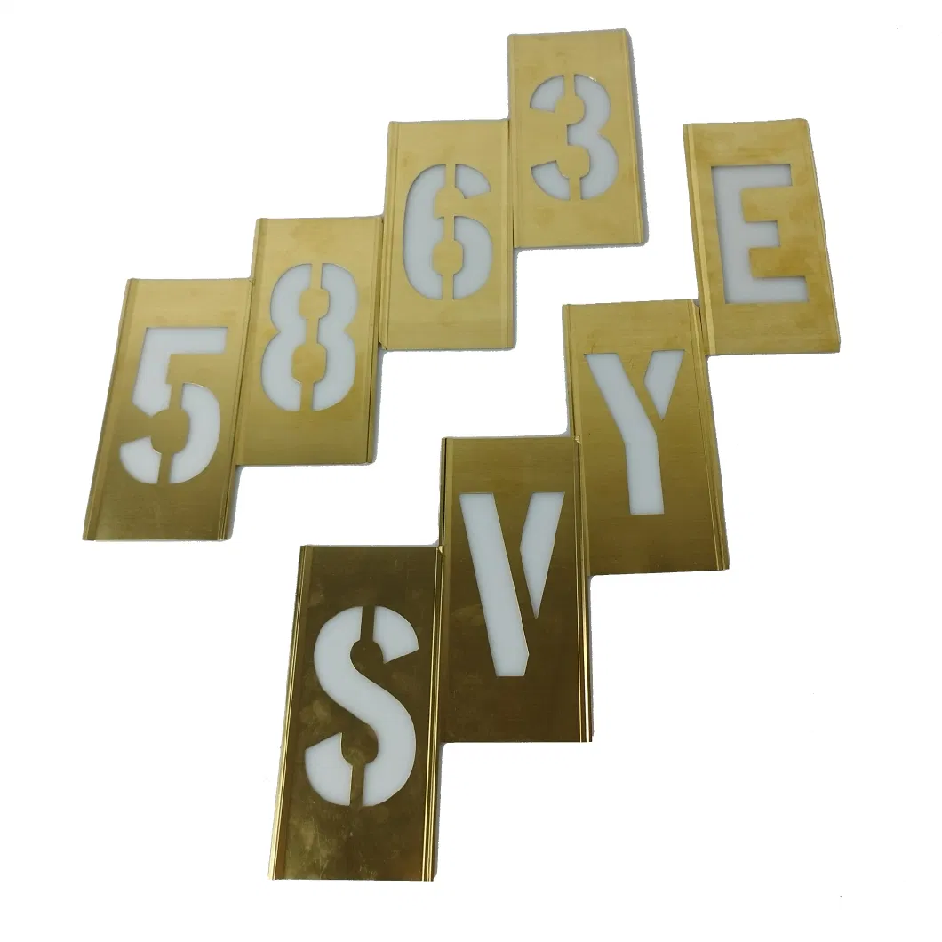 Best Selling Custom Design Standard Brass Stencil Number and Figure for Paint