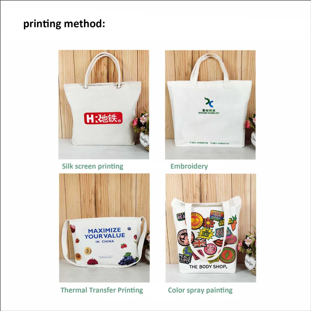 Customized Colorful Leisure Fashion Tote Shopping Cosmetic School Canvas Bag