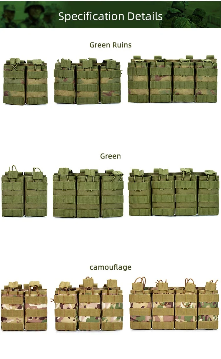 Outdoor Sport Pouch Triple Double Single Quadruple Molle Storage Intercom Tactical Bag