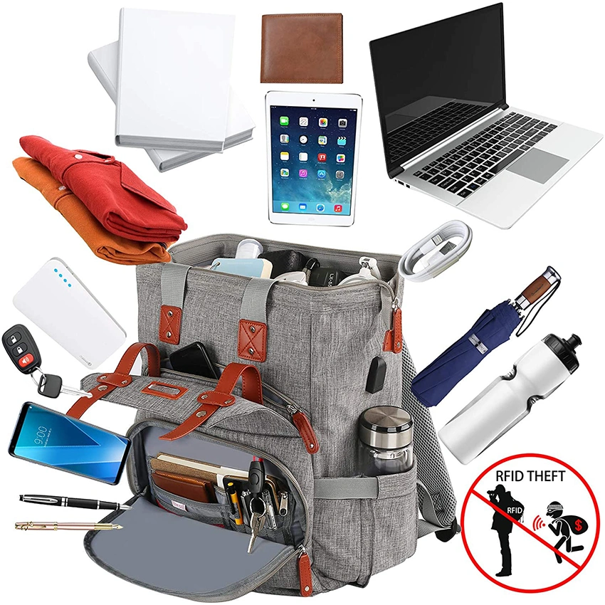 Teacher Work Travel Casual Bookbag Water Resistant College School Computer Purse Bag Waterproof Laptop Backpack