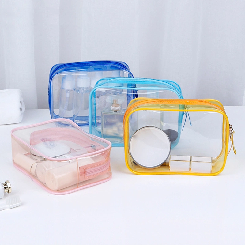 Women&prime;s Transparent Cosmetic Bag Necessaire Makeup Bag Organizer for Cosmetics PVC Clear PVC Lipstick Pencil Cases Pouch