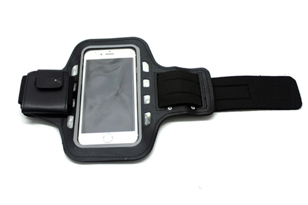 LED Light Phone Armband Neoprene Running Arm Band Case for iPhone 12 Mobile Bag