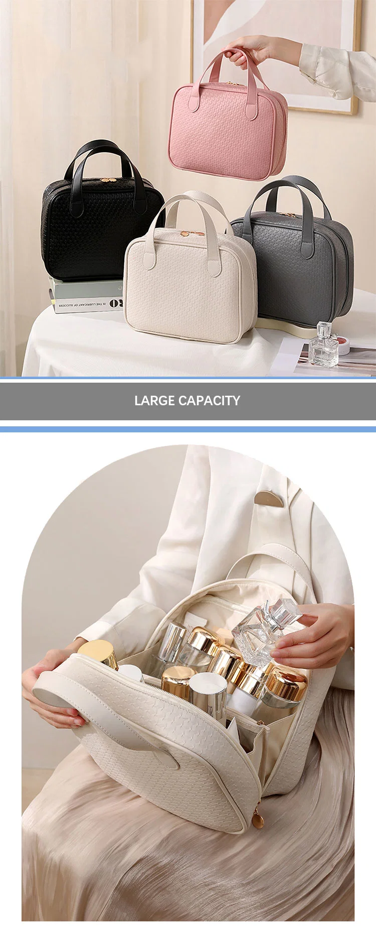 Luxury Waterproof Washbag Cosmetic Makeup Storage Bags Portable Handbag Travel Toiletry Bag
