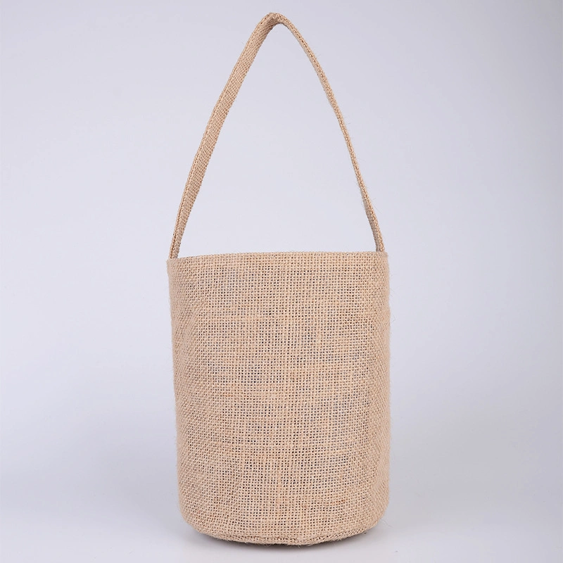 Reusable Shopping Gift Round Bottom Jute Bag with Logo