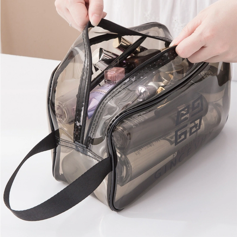 (WD12938) Transparent PVC Makeup Bag Portable Toiletry Bag Travel Storage Bag Waterproof Cosmetics Bag Fitness Bag Wholesale