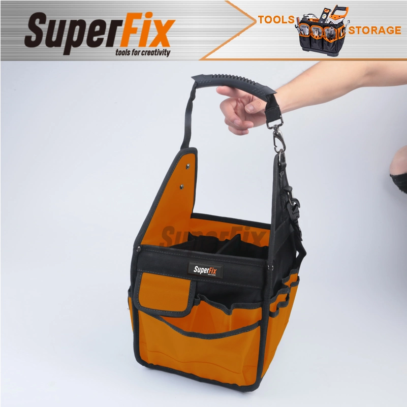 Multi-Purpose Tool Bag with Pockets, Steel Zipper, Big Capacity, Metal Buckle,