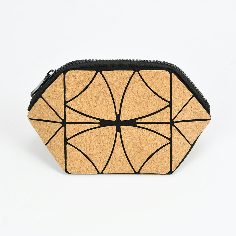 Fashionable Cork Ladies Handbag Travel Makeup Bags Eco-Friendly Promotional Cosmetic Cases