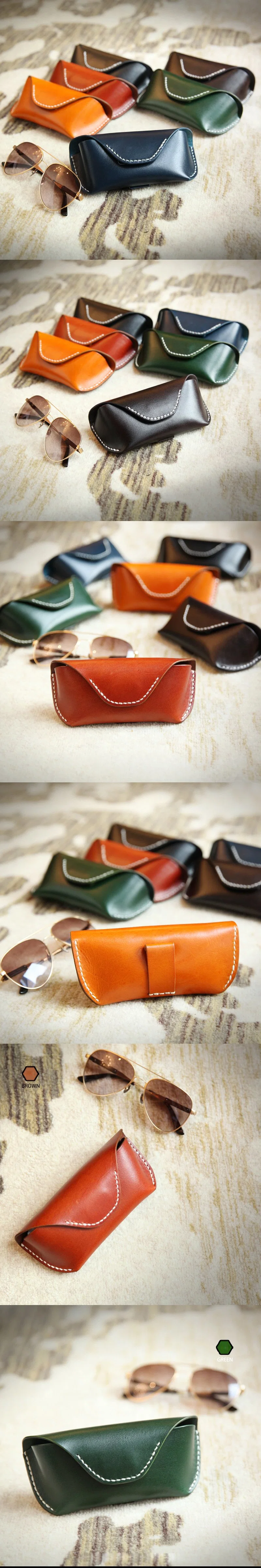 Ea044 Portable Designer Luxury Custom Leather Sunglasses Cases Storage Bag Wholesale for Travel Eye Glasses Case
