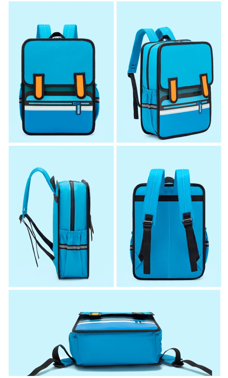 Jump Style Shoulder 2D 3D Cartoon School Comic Book Bag