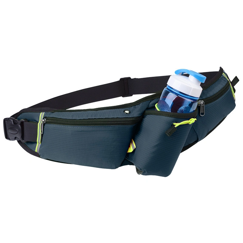 Customzied Waterproof Fitness Fanny Pack Bum Hip Elastic Belt Running Outdoor Sports Riding Hiking Climbing Pouch Polyester Nylon Waist Bag with Bottle Holder