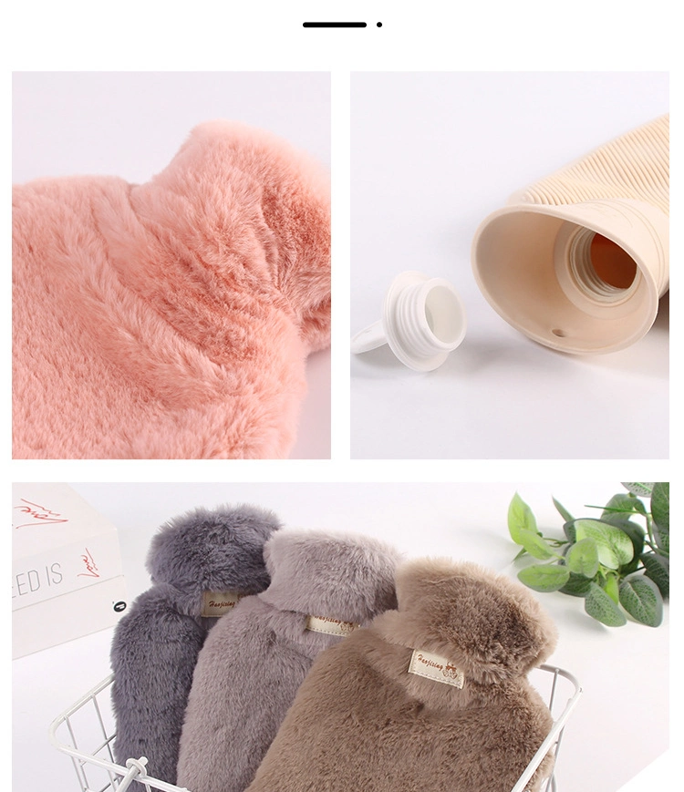 Thickened Plush Cloth Cover with Warm Hand PVC Filled Hot Water Bag