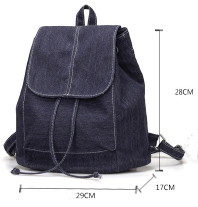 Hot Selling Denim Canvas Laptop Backpack Custom Travelling School Backpack Bag Factory OEM ODM