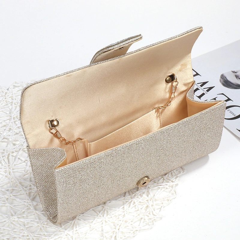 Wholesale Fashionable Light Luxury Flash Powder Inlaid Fine Diamond Lock Single Shoulder Evening Bag Personalized Cosmetic Bag