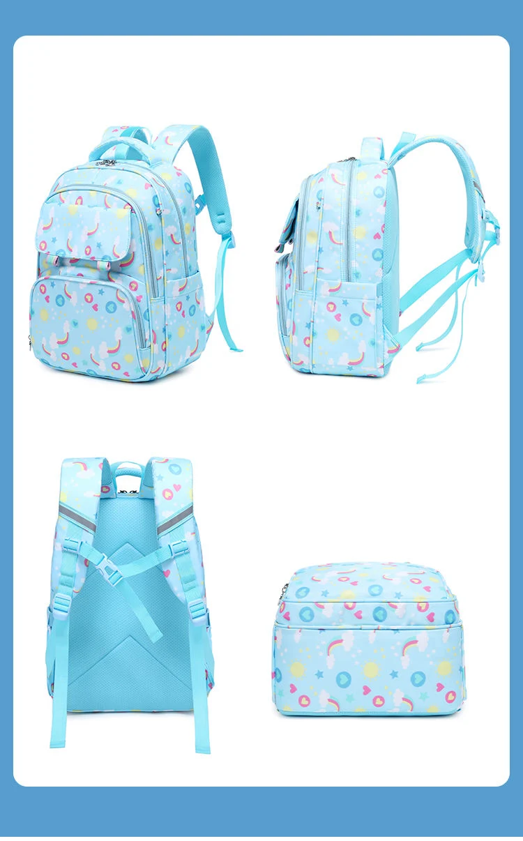 Leisure 3PCS Set Backpack Fashion Printing Design Student School Bag Set Sports Book Bags