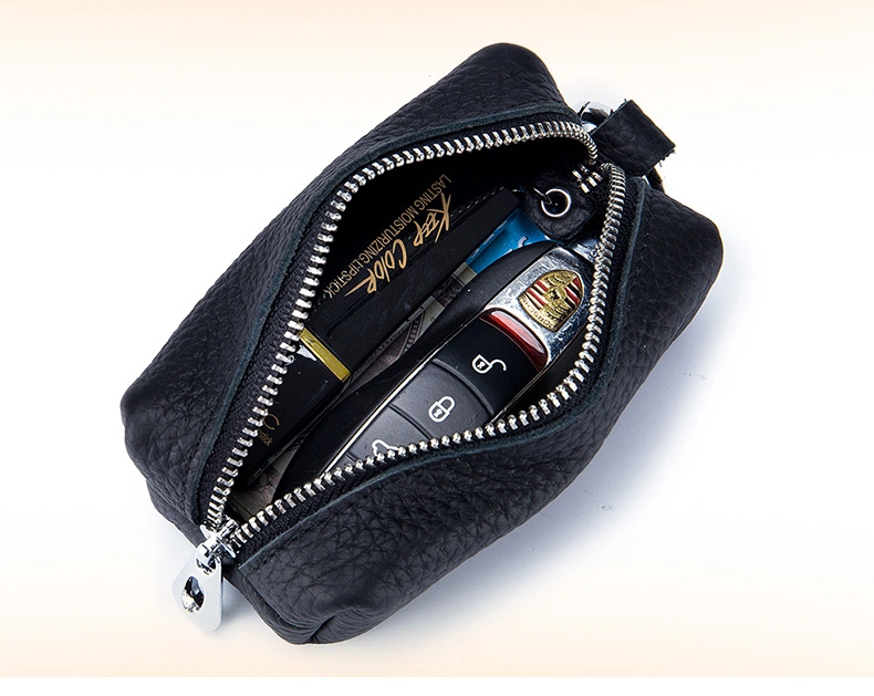 2024 Large Capacity Leather Key Bag Women Leather Small Ladies Bag Colorful Key Wallet Storage Personalized Car Key Bag