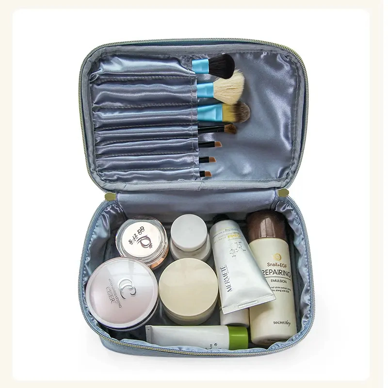 Custom Hot Sale Fashion Soft Velvet Travel Cosmetic Bag Makeup Tools Brush Storage Bag Cosmetic Case Organizer