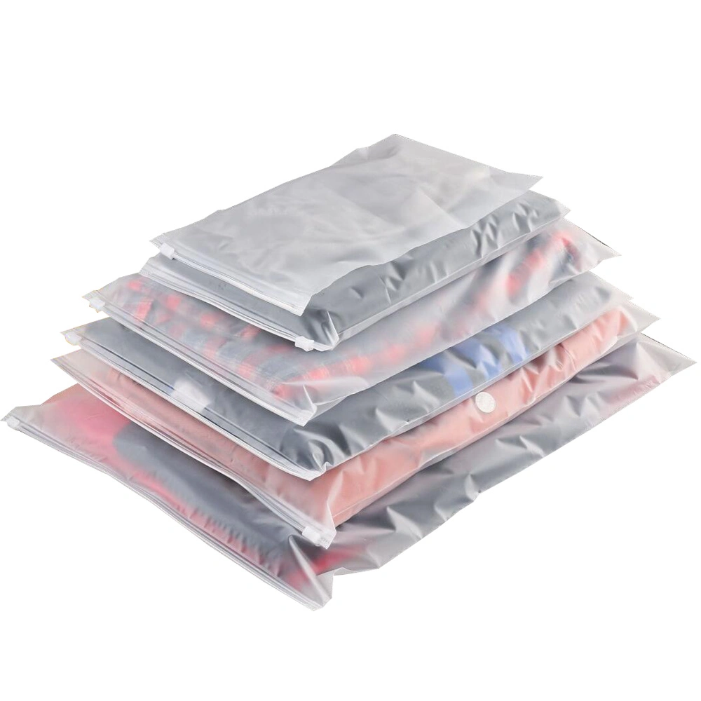 Logo Printing Frosted Plastic EVA CPE Underwear T Shirt Packing Custom Plastic Ziplock Packaging Bag for Clothing