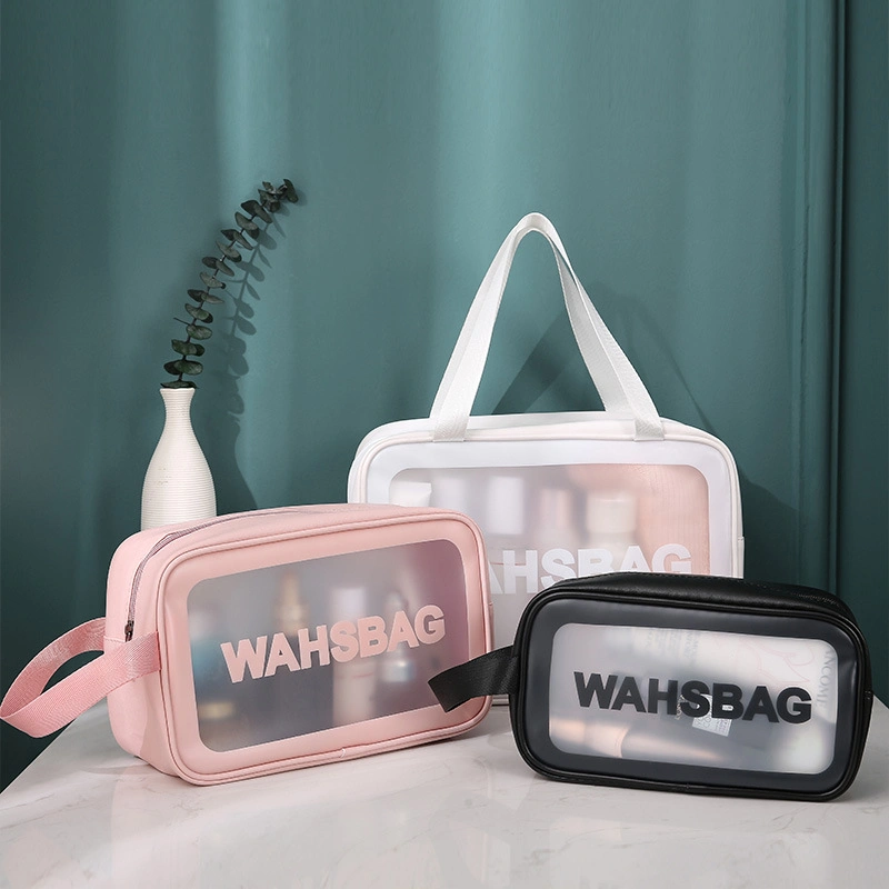 Professional Custom Cute Transparent Traveler Wash Makeup Bag Cosmetic Cosmetic Bag