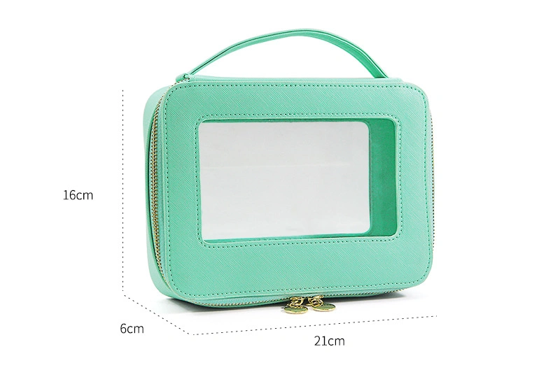 Logo Customize Travel Transparent PVC Zip Cosmetic Bag Pouch Clear Makeup Bags