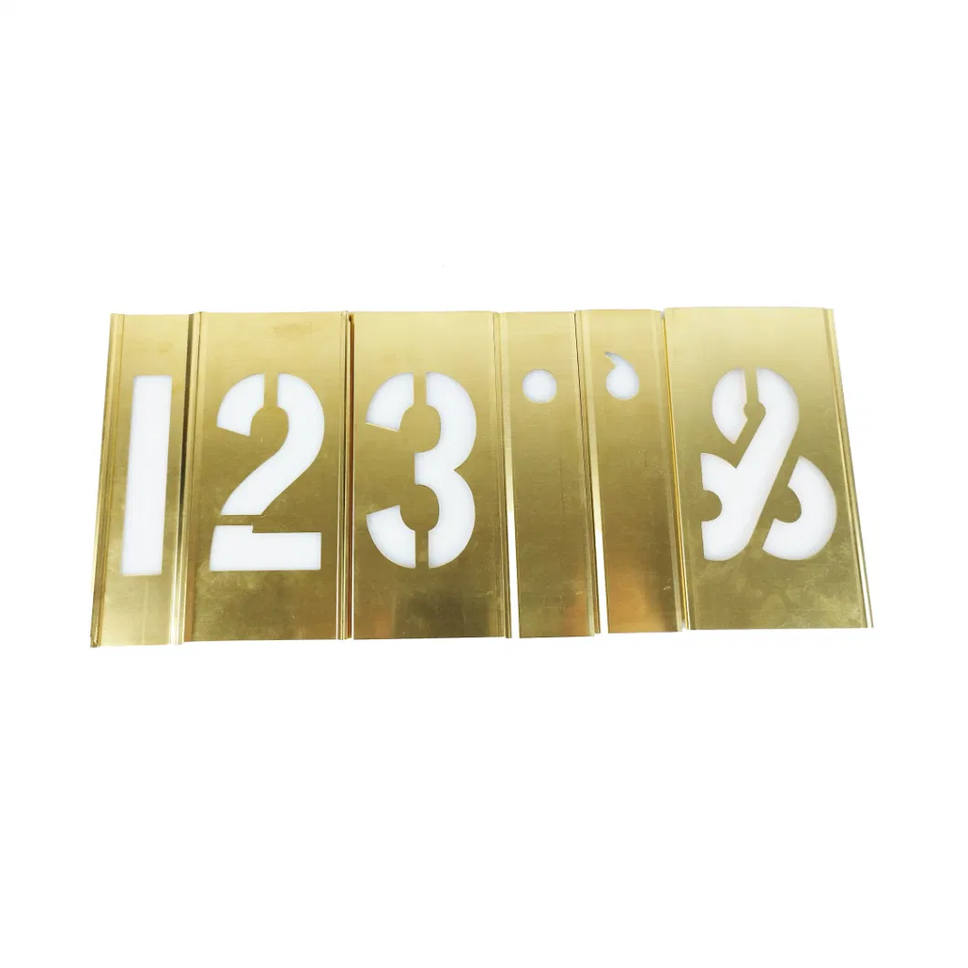 Brass Stencil Letter and Figure for Painting with Customized Service