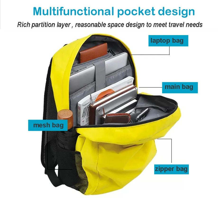 Promotional Nylon Laptop School Bags Travel Hiking Custom Logo Waterproof Student Backpack