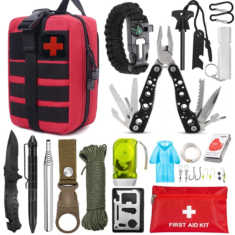 Outdoor Camping Equipment Survival Kit Multifunctional Sos Emergency Supplies Ifak Bag