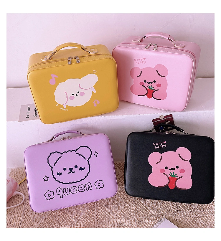 New Design Women&prime;s Hot Selling Custom Makeup Bag PU Ladies Leather Cosmetic Bag Organizer Cosmetic Bag Case