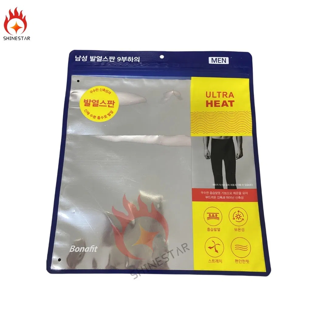 Zipper Plastic Packaging Bag for Underwear Clothes Garment Mask