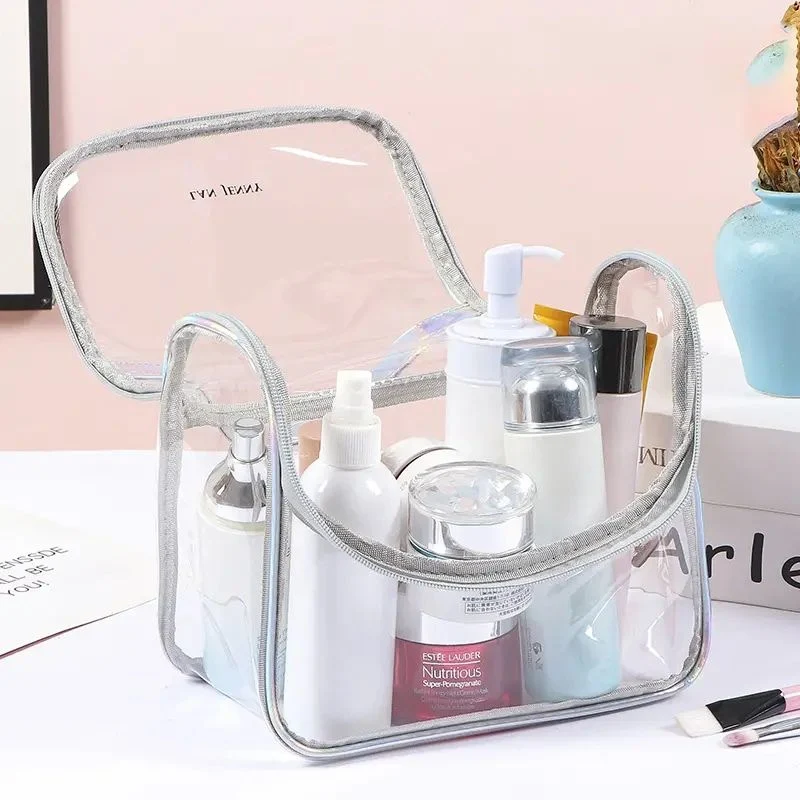 Waterproof Clear Transparent Beauty Travel PVC Custom Cosmetic Make up Makeup Bag