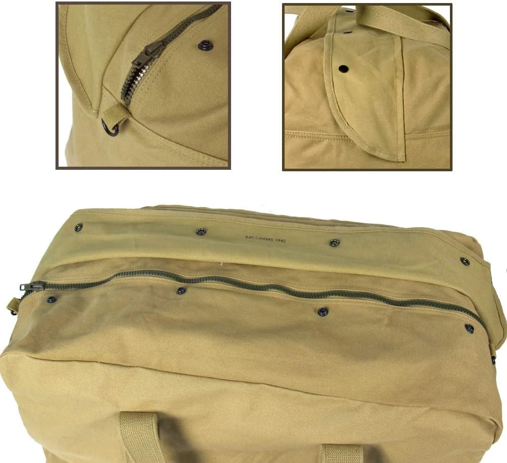 Wwii Us Khaki Canvas Paratrooper Tactical Hand Travel Bag